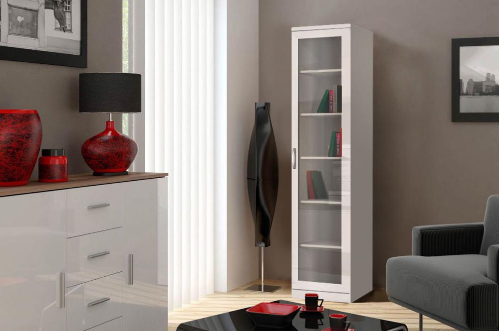 

Книжный Моне 1.1 МДФ ШxГxВ 400*300*2100 Мегамебель Мегамебель, Белый, Моне-1.1