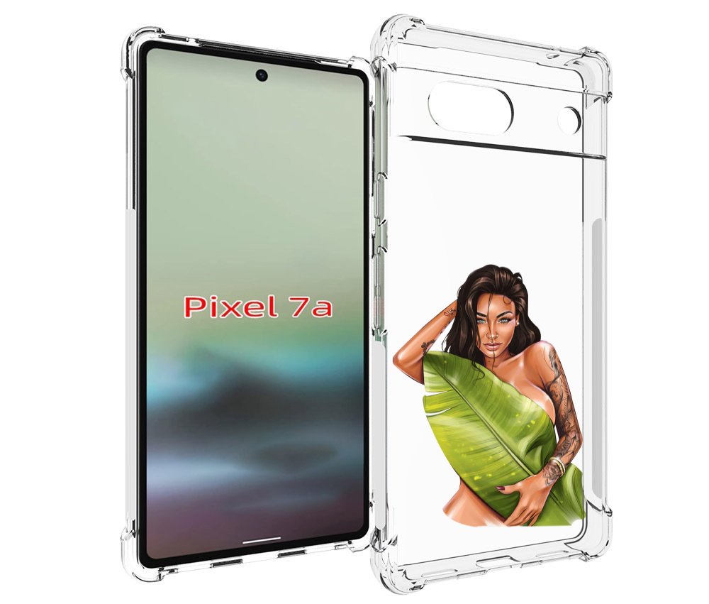 

Чехол MyPads девушка-модель-с-большим-листом женский для Google Pixel 7A, Tocco