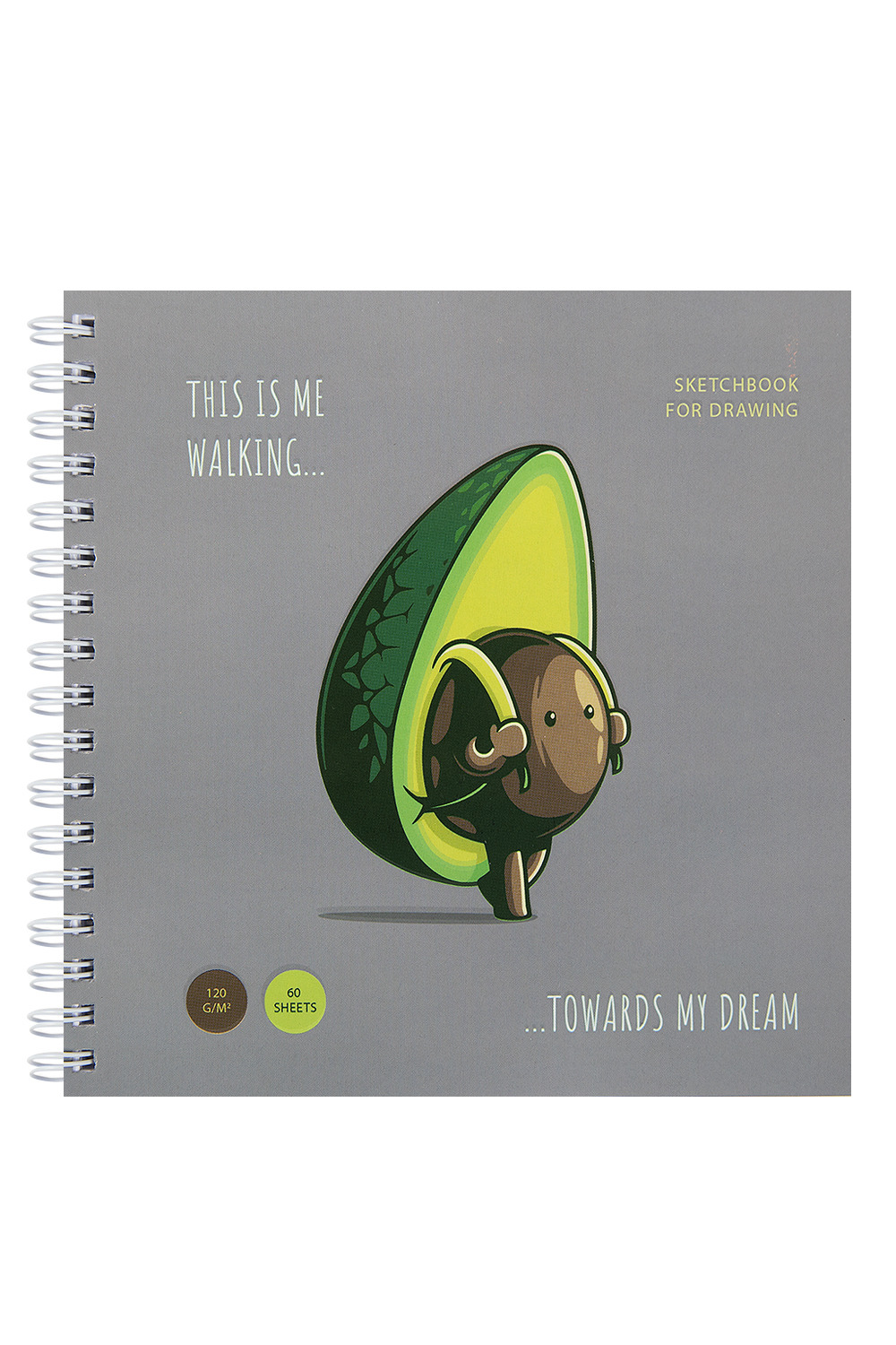 

Блокнот Meshu Avocadreams А5 клетка на гребне 60 листов в ассортименте