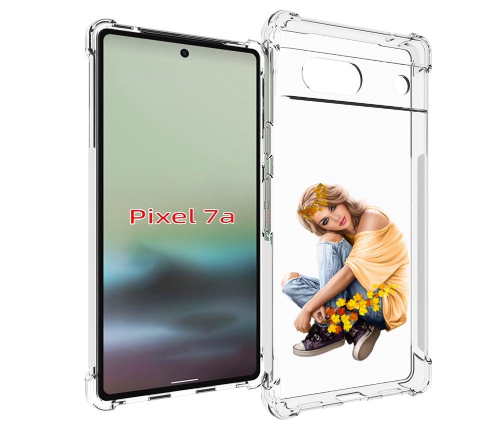 

Чехол MyPads девушка-в-цветочками женский для Google Pixel 7A, Tocco