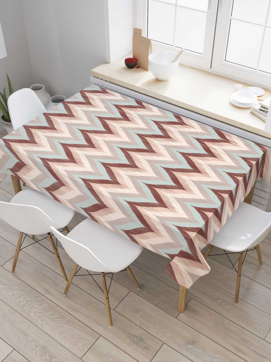 

Скатерть прямоугольная JoyArty "Волны перемен" из сатена, 180x145 см, Коричневый, Волны перемен