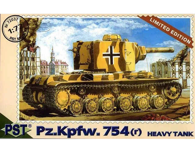 

Модель для сборки PST Немецкий тяжелый танк Pz Kpfw 754 r 72037, 1/72