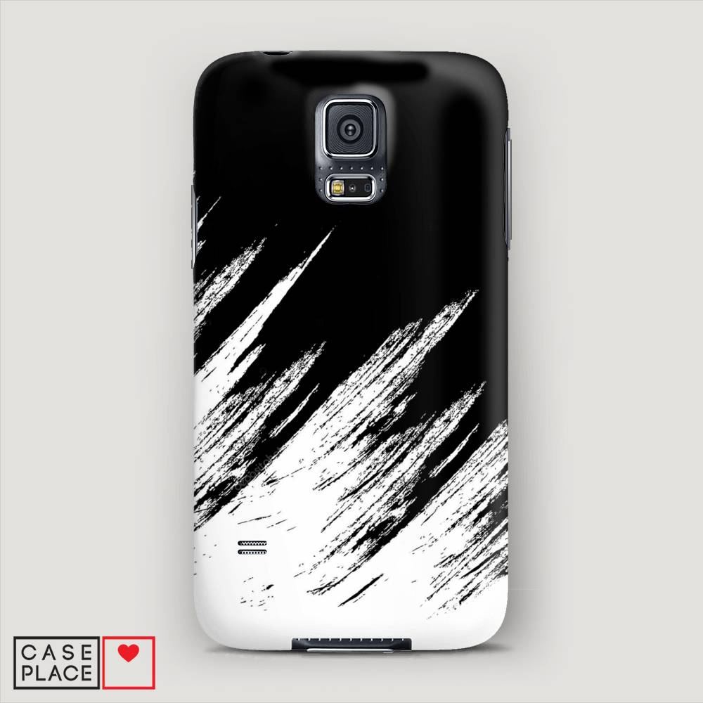 фото Чехол awog "черно белые брызги" для samsung galaxy s5 mini
