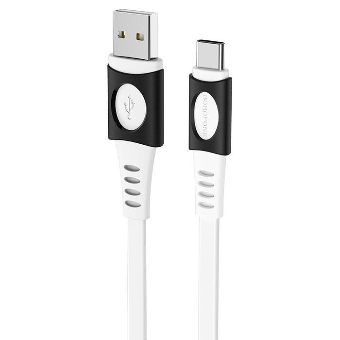 фото Кабель usb 2.0 a (m) - usb type-c (m) 1м borofone bx35 carib - белый