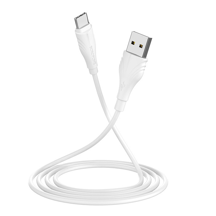 фото Кабель usb 2.0 a (m) - usb type-c (m) 1м borofone bx18 optimal - белый