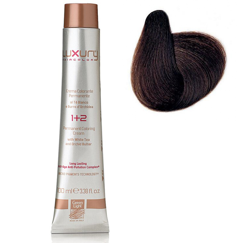 

Стойкая крем-краска Золотой каштан 4.3 Luxury Hair Color Golden Brown 4.3