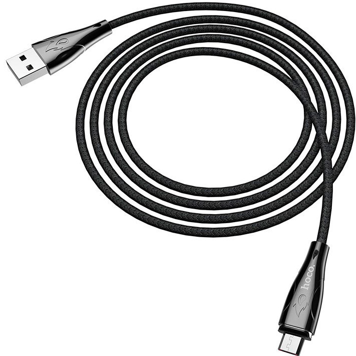 фото Магнитный кабель usb 2.0 a (m) - micro usb 2.0 b (m) 1.2м hoco u75 blaze - черный