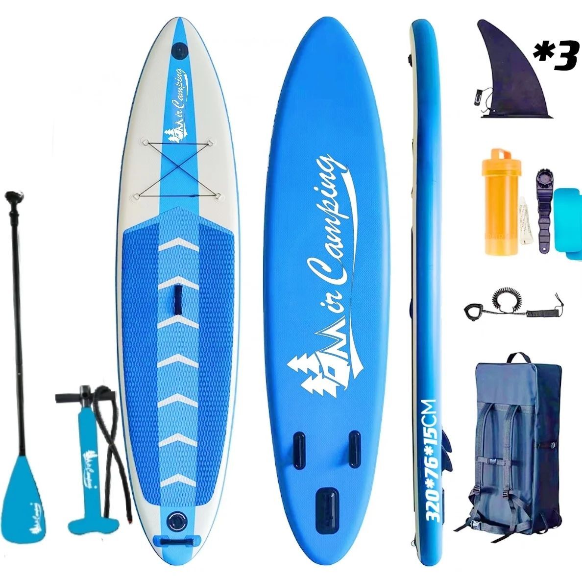 

SUP-борд Stand-Up Paddleboarding Надувная доска CRT138 синяя, Синий