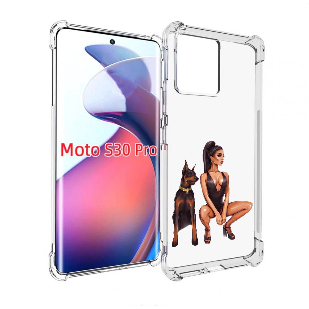 Чехол Greyhound Girl для Motorola Moto S30 Pro MyPads