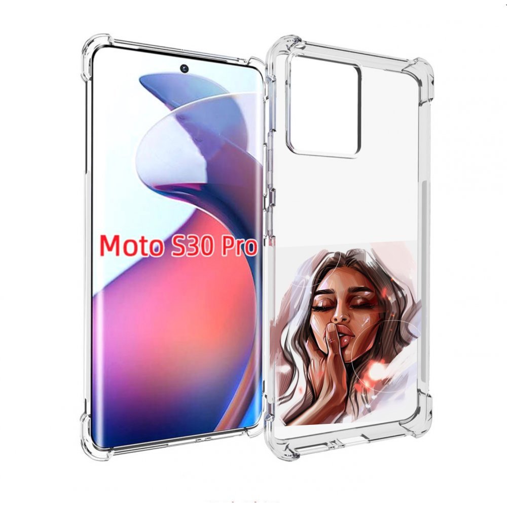 

Чехол MyPads Большие-губы женский для Motorola Moto S30 Pro, Прозрачный, Tocco