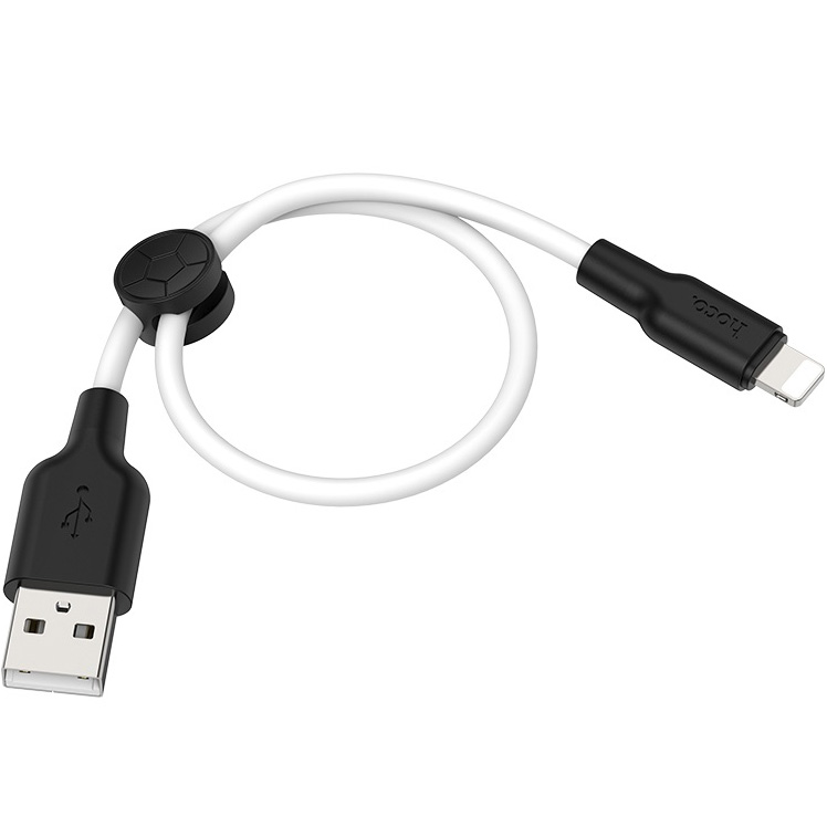 фото Кабель usb 2.0 a (m) - lightning (m) 0.25м hoco x21 plus - черный/белый