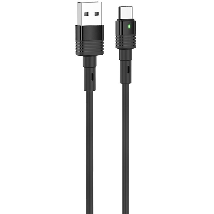 фото Кабель usb 2.0 a (m) - usb type-c (m) 1.2м hoco u82 cool - черный