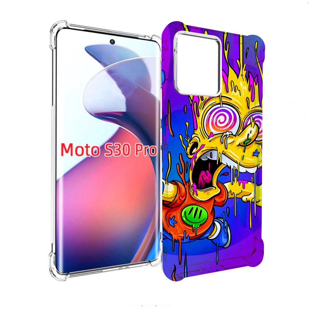 

Чехол MyPads Барт-арт-стрит для Motorola Moto S30 Pro, Прозрачный, Tocco
