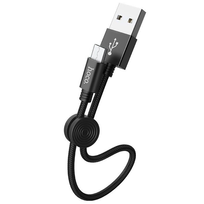 фото Кабель usb 2.0 a (m) - micro usb 2.0 b (m) 0.25м hoco x35 - черный