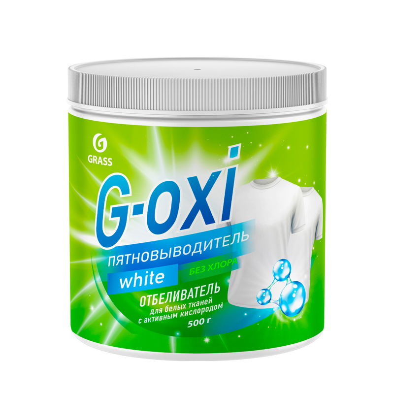 фото Пятновыводитель-отбеливатель для белых вещей с активным кислородом g-oxi white 500 гр grass