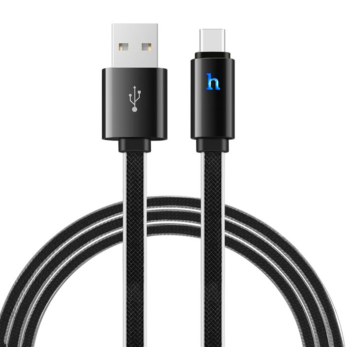 фото Кабель usb 2.0 a (m) - usb type-c (m) 1.2м hoco upl12 plus - черный