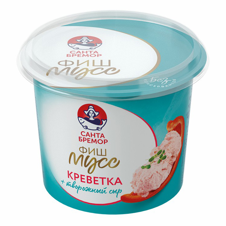 

Паста из трески Санта Бремор Фиш-мусс с кальмаром и креветкой 140 г