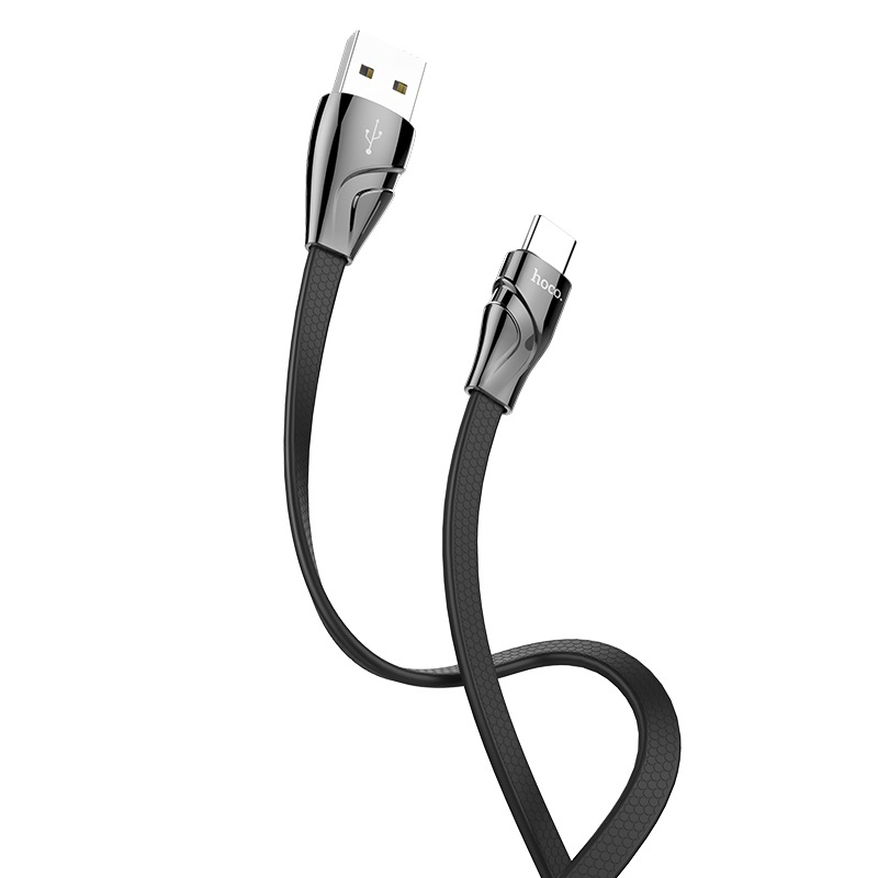 фото Кабель usb 2.0 a (m) - usb type-c (m) 1.2м hoco u57 twisting - черный