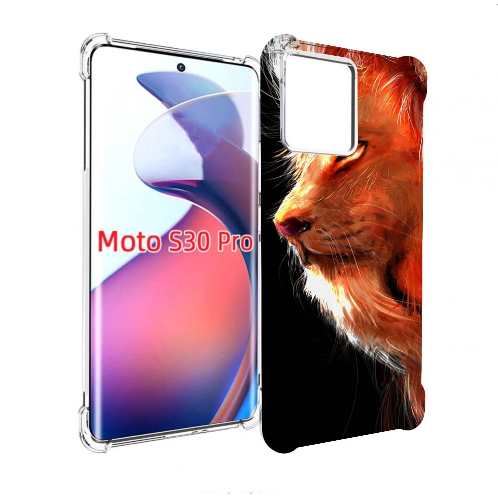 

Чехол MyPads Арт-рисунок-льва мужской для Motorola Moto S30 Pro, Прозрачный, Tocco