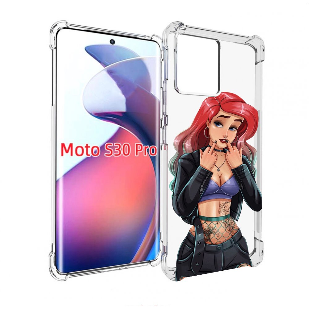 

Чехол MyPads Ариэль-русалочка-готика для Motorola Moto S30 Pro, Прозрачный, Tocco