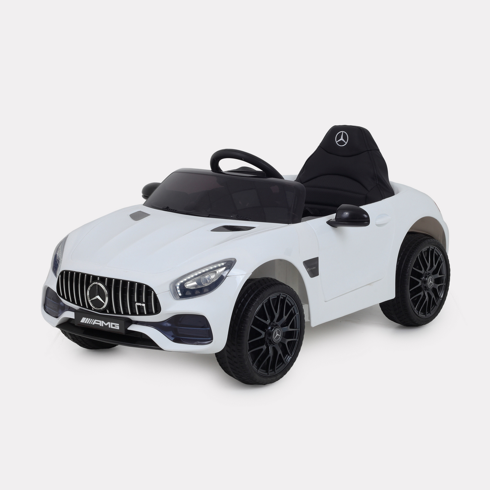 Электромобиль детский Mercedes-AMG GT R белый