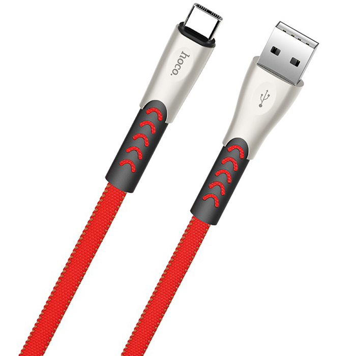 фото Кабель usb 2.0 a (m) - usb type-c (m) 1.2м hoco u48 superior speed - красный