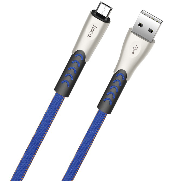 фото Кабель usb 2.0 a (m) - micro usb 2.0 b (m) 1.2м hoco u48 superior speed - синий