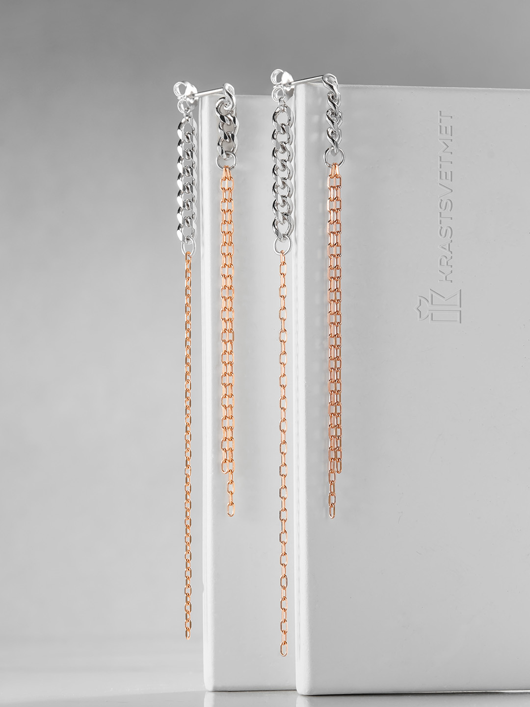 

Серьги подвески из серебра Krastsvetmet НС 22-504Ю-34, НС 22-504Ю-34