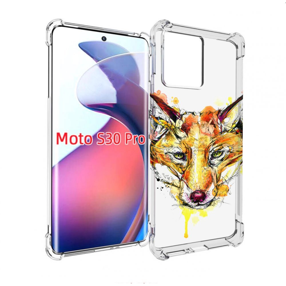 

Чехол MyPads Акварельная лиса для Motorola Moto S30 Pro, Прозрачный, Tocco