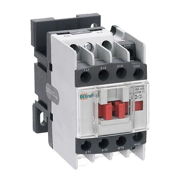 фото Контактор 18а 220в ас3 1но+1нз км-103 dekraft 22113dek schneider electric