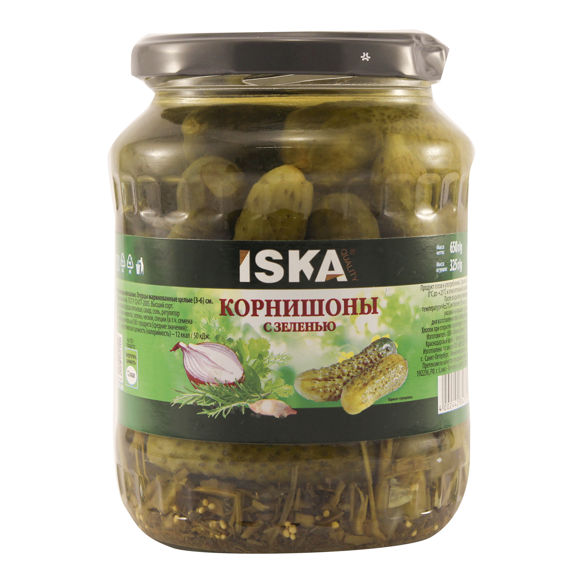 

Огурцы маринованные ISKA 650 г