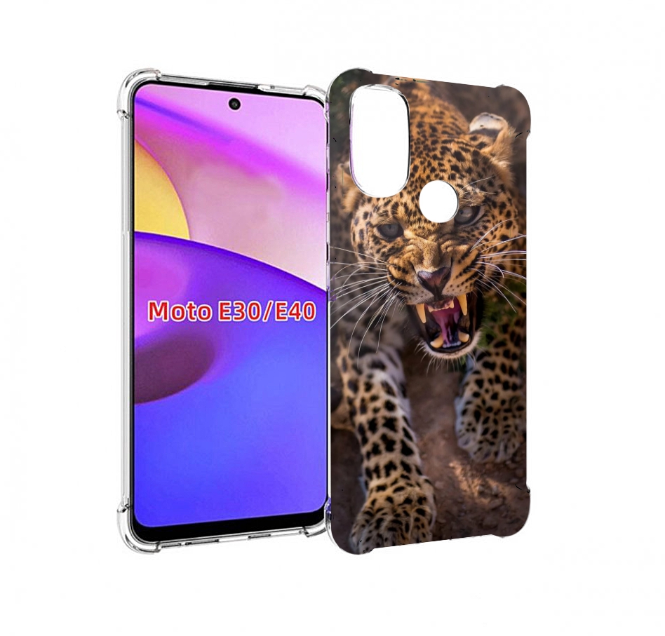 

Чехол бампер MyPads Злой-гепард для Motorola Moto E30., Прозрачный, Tocco