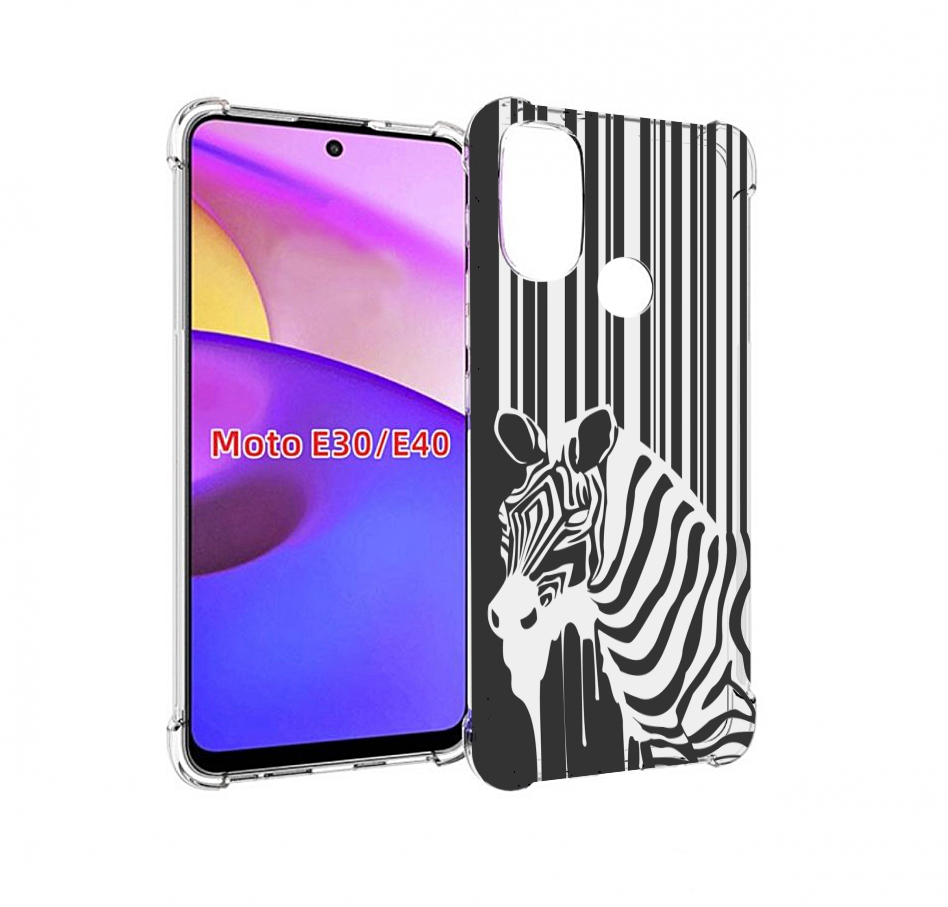 

Чехол бампер MyPads Зебра для Motorola Moto E30., Прозрачный, Tocco