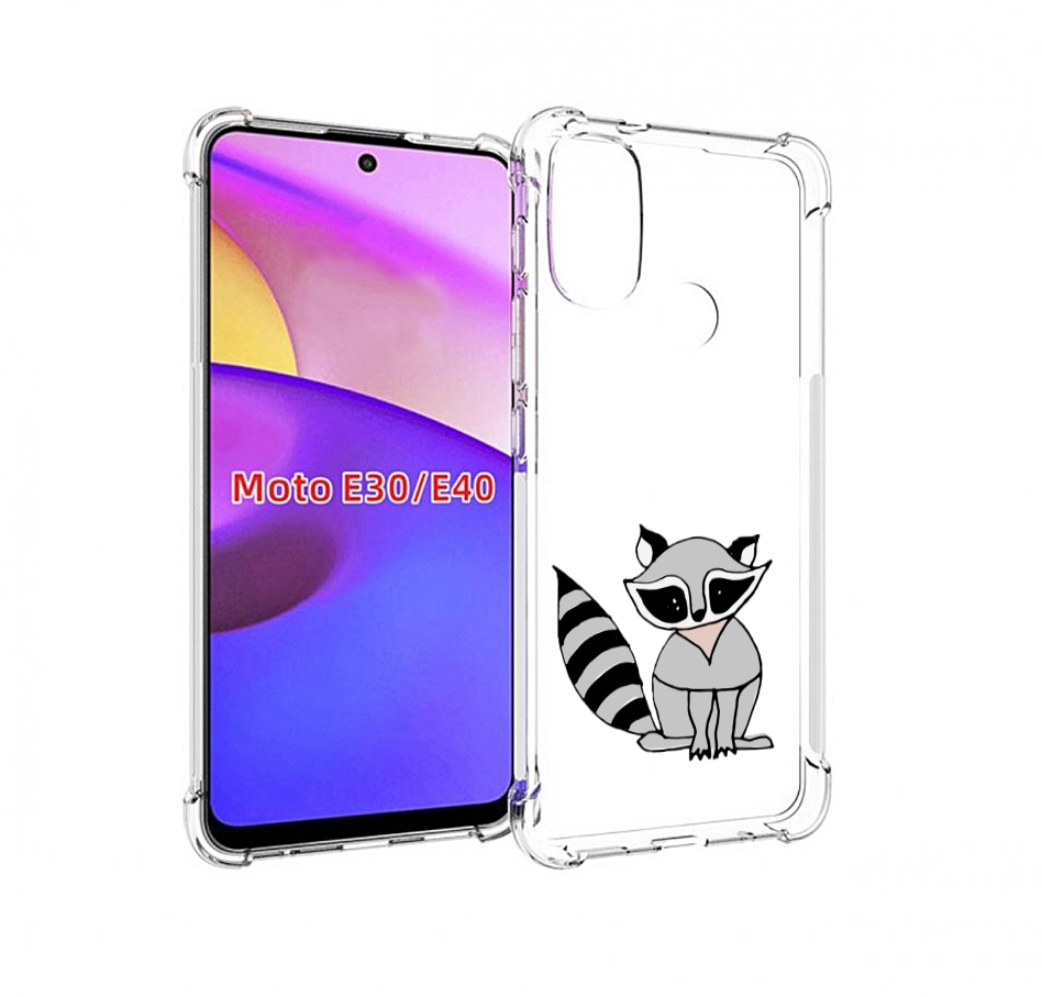 

Чехол бампер MyPads Енотик для Motorola Moto E30., Прозрачный, Tocco