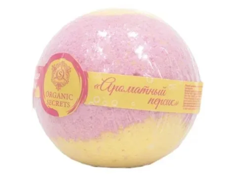 Бурлящий шар бурлящий для ванн Organic Secrets Ароматный персик, 280 г pure bases бурлящий шар для ванны лаванда и персик 120 0