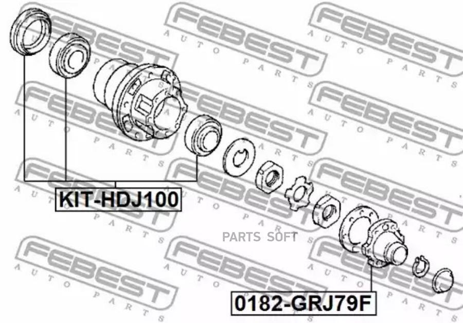 

Подшипник зад.полуоси TOYOTA LAND CRUISER 100 HDJ101/UZJ100 1998-2007