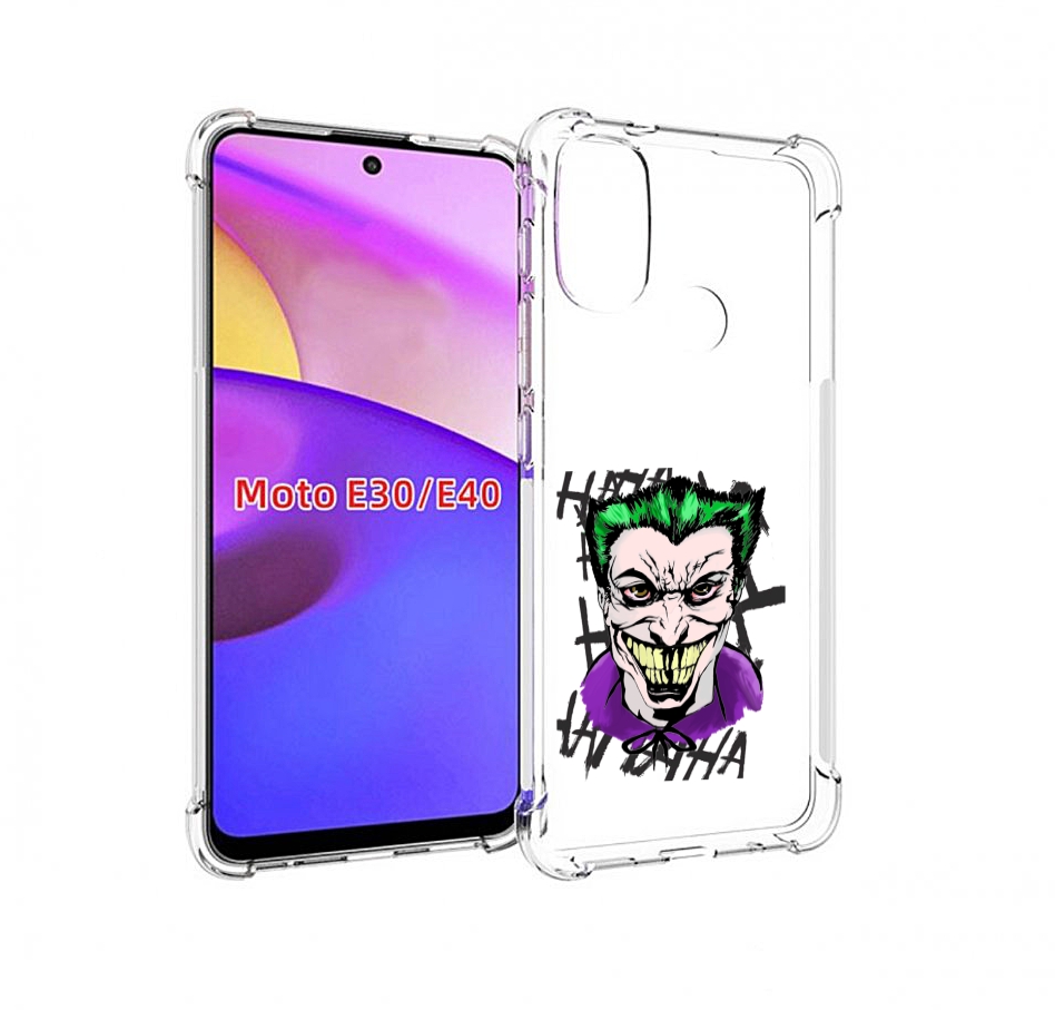 

Чехол бампер MyPads Джокер-крейзи для Motorola Moto E30., Прозрачный, Tocco