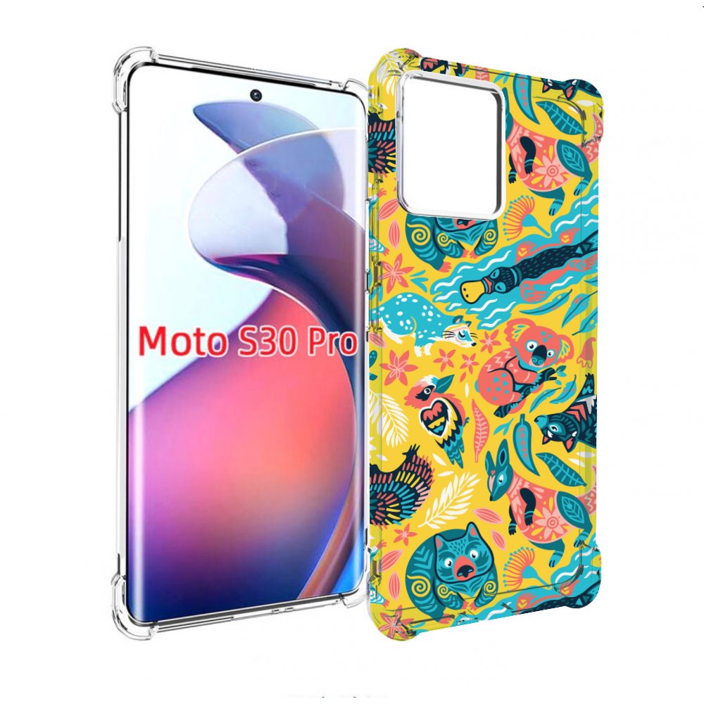 

Чехол MyPads seamless-pattern для Motorola Moto S30 Pro, Прозрачный, Tocco