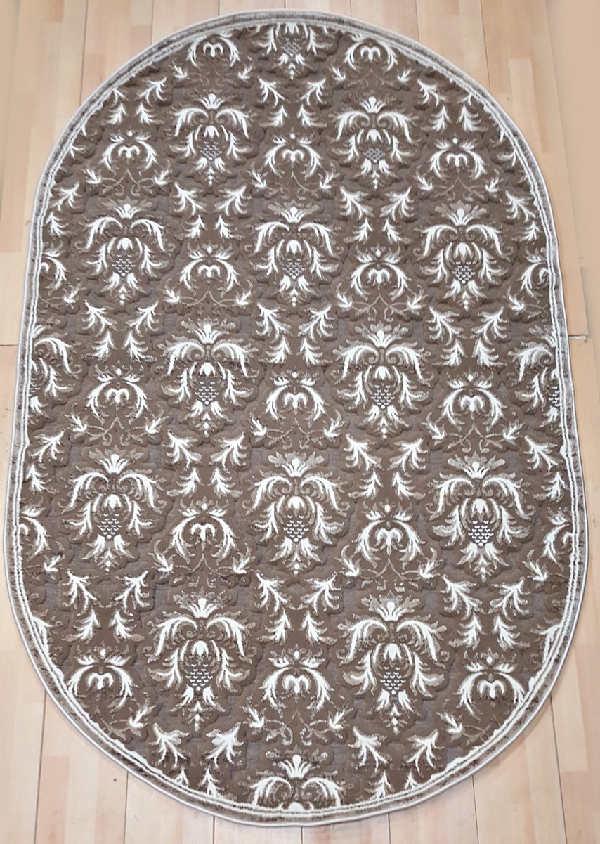 фото Ковер pegas 4198f овал с.коричневый 120x180 sofia rugs