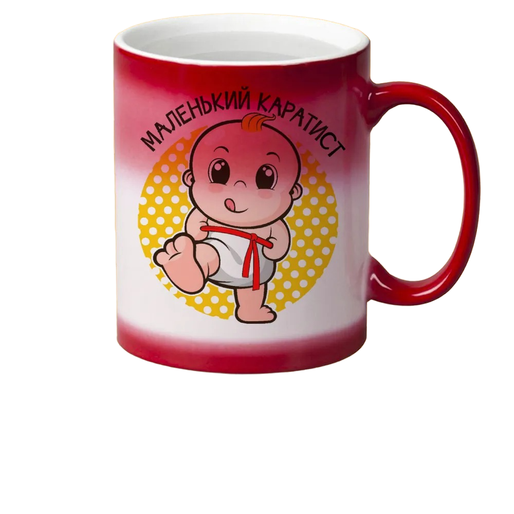 

Кружка CoolPodarok маленький каратист пузожитель