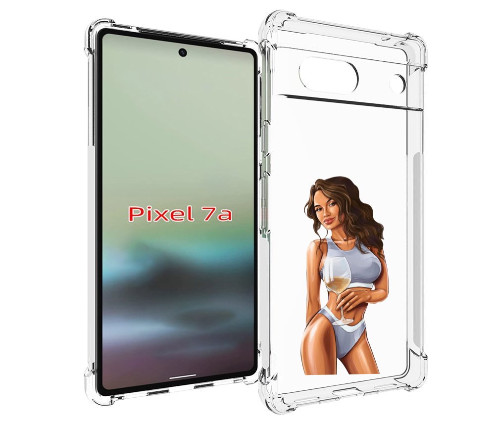 

Чехол MyPads девушка-в-сером-купальнике- женский для Google Pixel 7A, Tocco