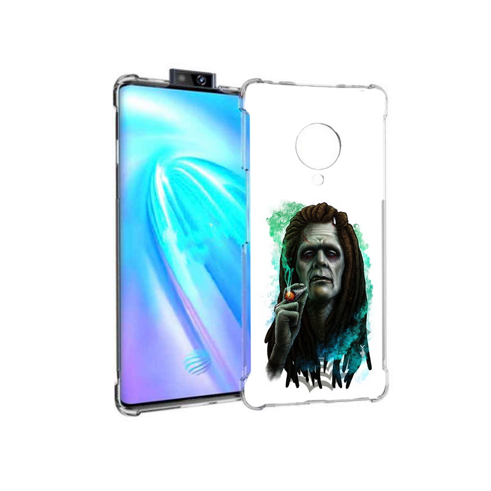 

Чехол MyPads Tocco для Vivo NEX 3 зеленый мужчина с сигаретой (PT136035.381.360), Прозрачный, Tocco