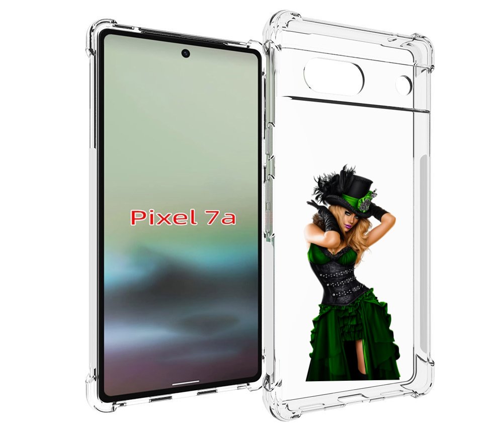 

Чехол MyPads девушка-в-модном-длинном-платье женский для Google Pixel 7A, Tocco