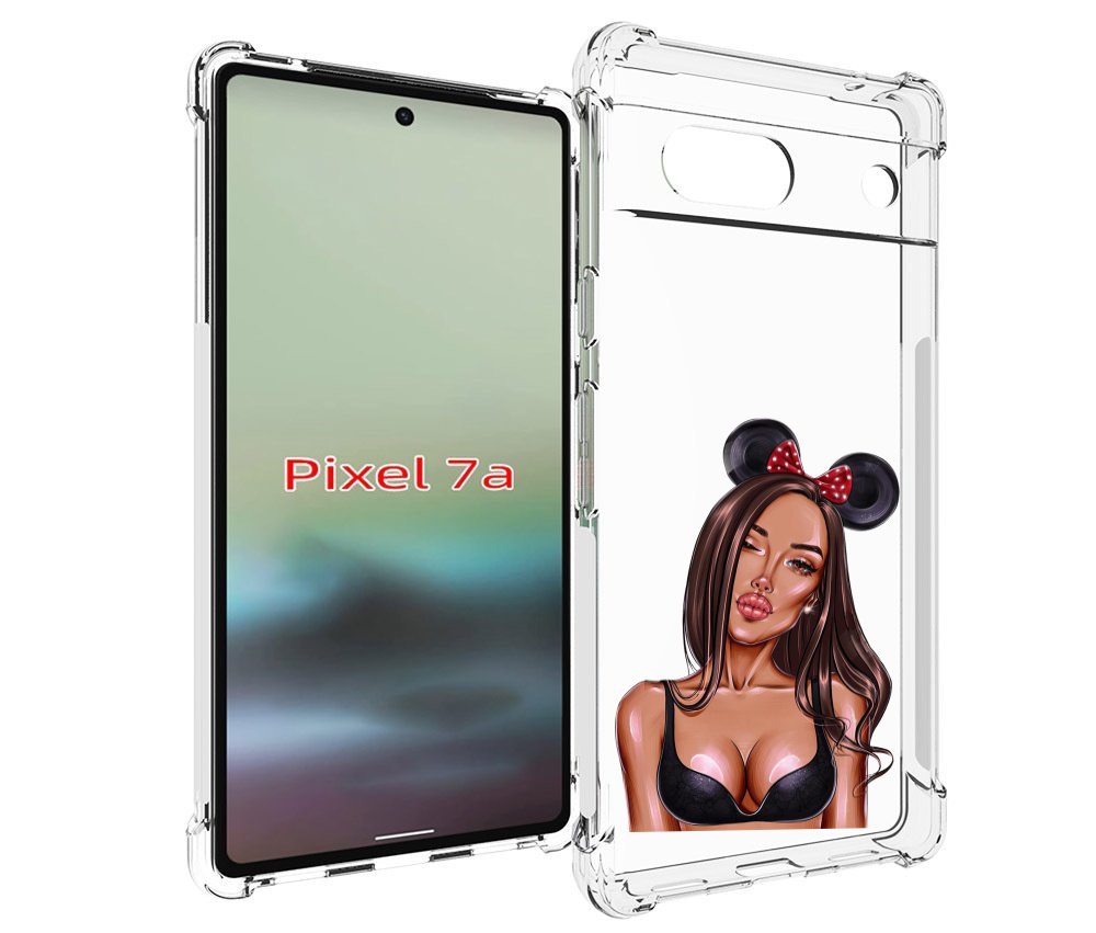

Чехол MyPads девушка-в-купальнике-с-ушками женский для Google Pixel 7A, Tocco
