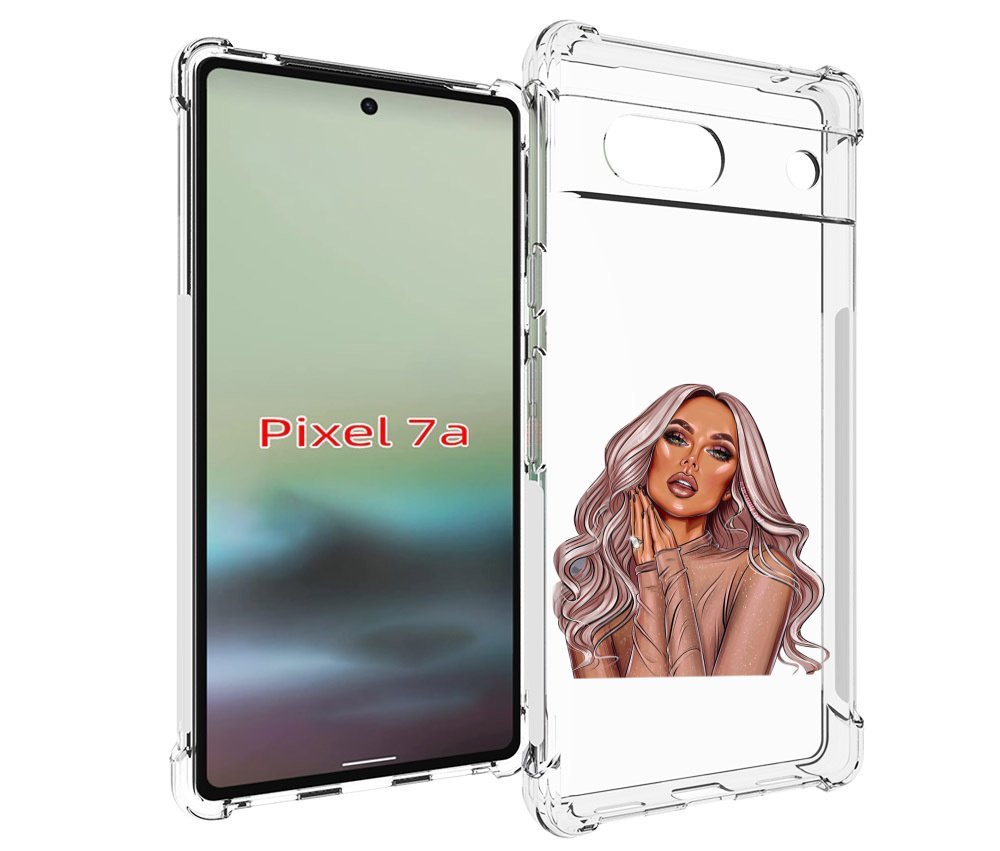 

Чехол MyPads девушка-в-коричневых-оттенках для Google Pixel 7A, Tocco