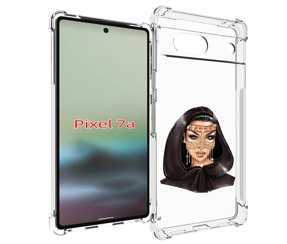 

Чехол MyPads девушка-в-золотой-маске для Google Pixel 7A, Tocco