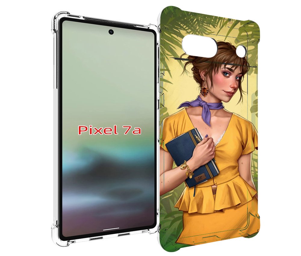

Чехол MyPads девушка-в-зелени женский для Google Pixel 7A, Tocco