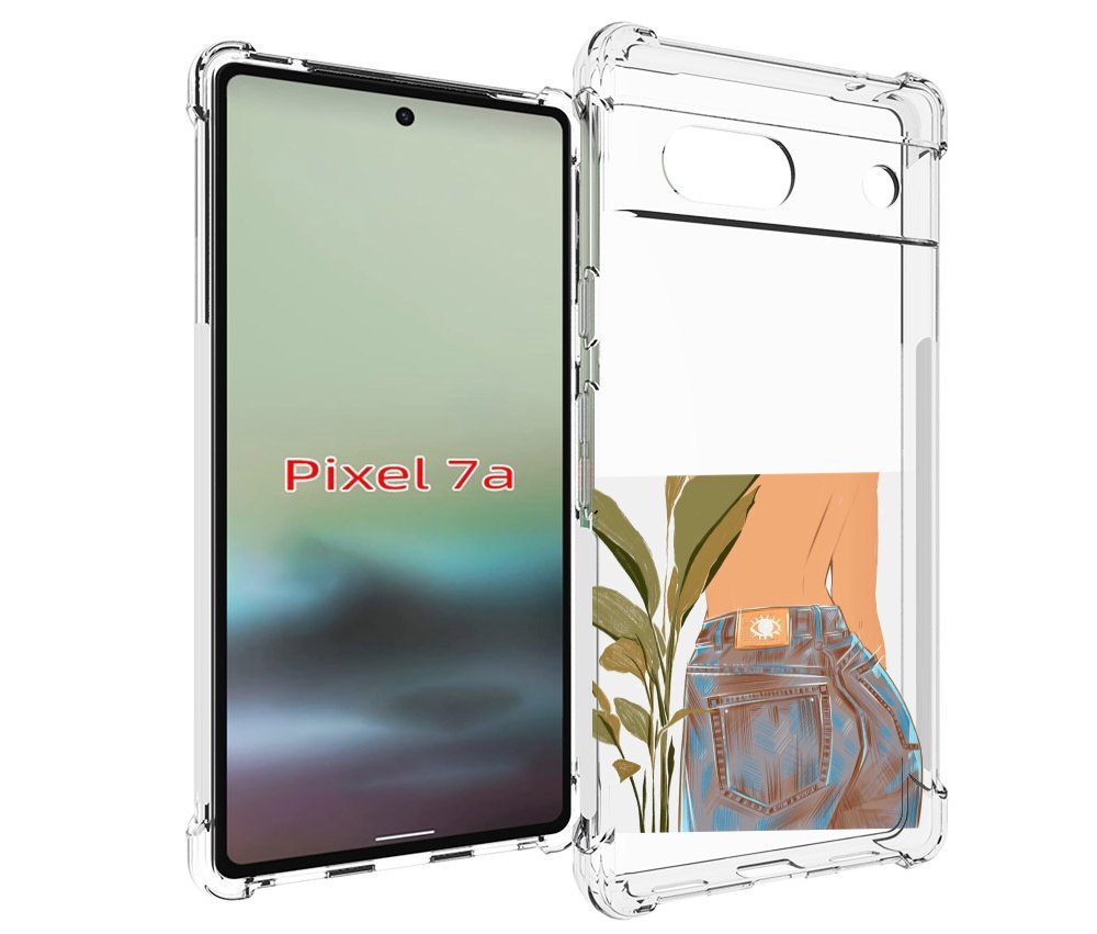

Чехол MyPads девушка-в-джинсах для Google Pixel 7A, Tocco
