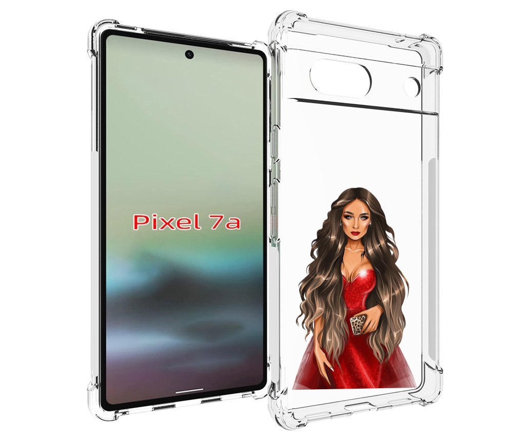 

Чехол MyPads девушка-в-вечернем-платье женский для Google Pixel 7A, Tocco