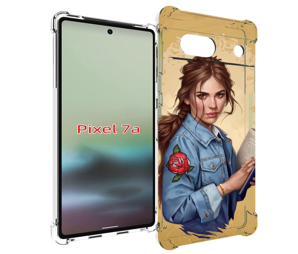 

Чехол MyPads девушка-в-бежевом-фоне для Google Pixel 7A, Tocco